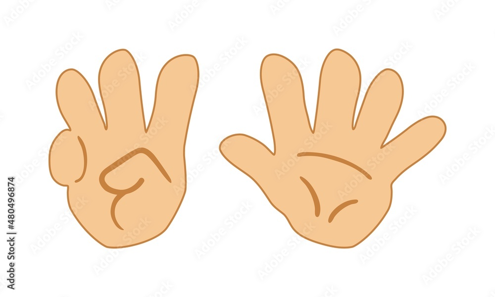 Eight fingers counting icon for education. Hands with fingers. Eight fingers counting icon for education. Hands with fingers.