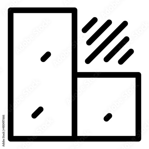 Wall pile icon outline vector. Drywall construction