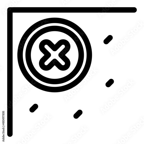 Drywall correction icon outline vector. Plaster house