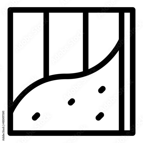 Drywall cement icon outline vector. Dry painter