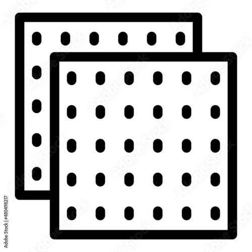 Home block icon outline vector. House cement