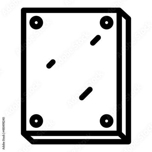 Put drywall icon outline vector. Plaster house