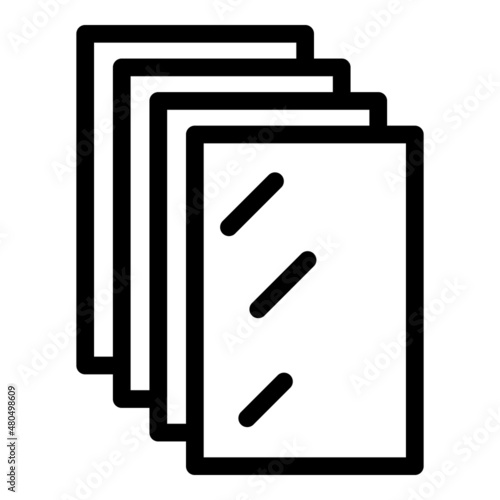 Drywall icon outline vector. Wall construction
