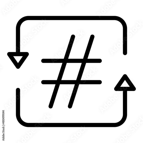 Social post icon outline vector. Delivery smm