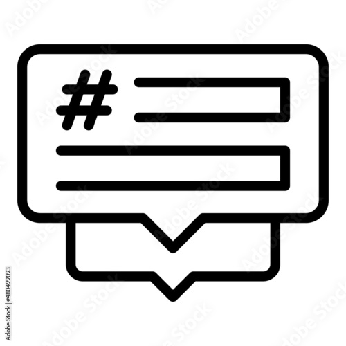 Platform post icon outline vector. Smm cross