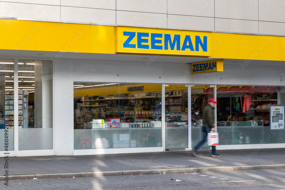 Koblenz, Germany - January 13, 2022: facade of the local Zeeman store.  Zeeman. Zeeman is a Dutch chain store offering cheap clothings and  household products Stock Photo | Adobe Stock