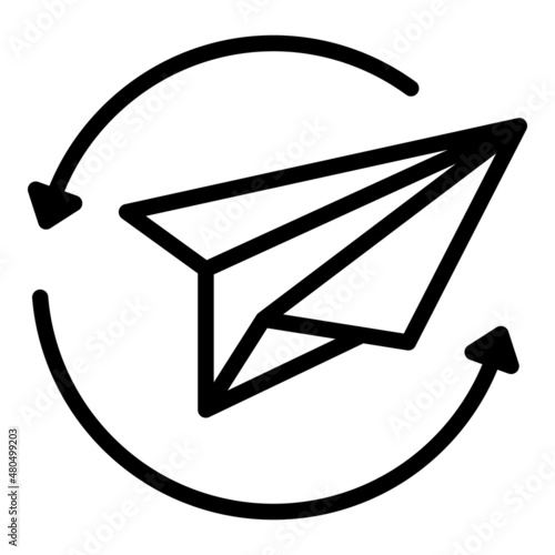 Network post icon outline vector. Smm cross