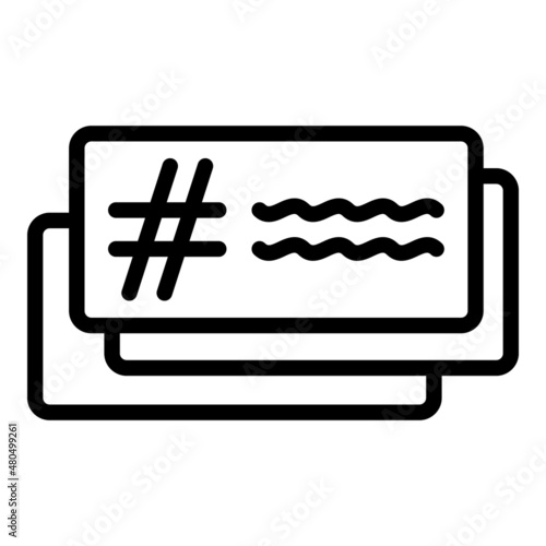 Repost icon outline vector. Post smm