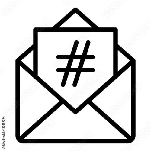 Mail post icon outline vector. Smm delivery