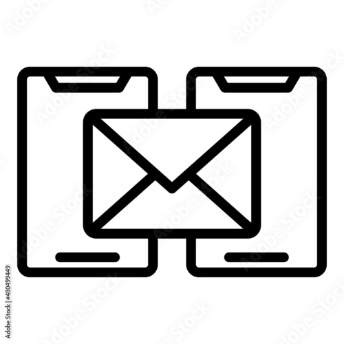 Customer post icon outline vector. Social media