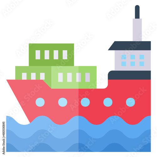 Cargo Shipping Delivery flat icon