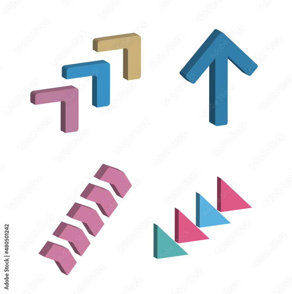 Bundle 3D icon vector arrow up and down arrows pink and blue colors, geometric style, best for your decoration property images Bundle 3D icon vector arrow up and down arrows pink and blue colors, geometric style, best for your decoration property images
