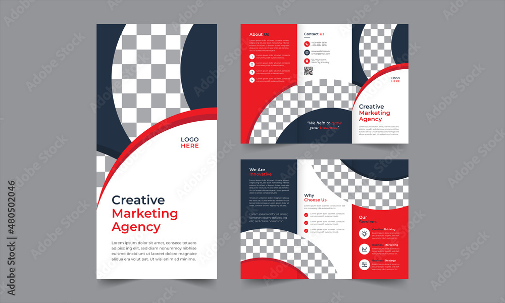 Business tri-fold brochure design. A4 tri-fold brochure template Vector illustration
Business tri-fold brochure design. A4 tri-fold brochure template Vector illustration