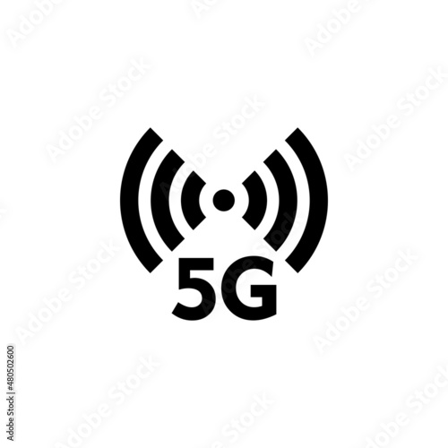 5G network simple flat icon vector illustration
