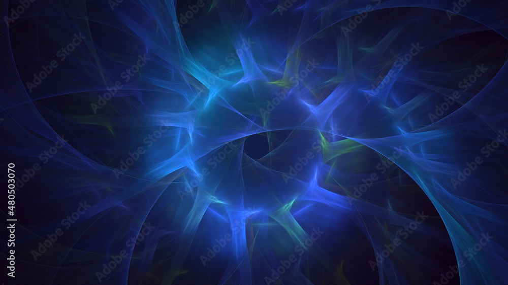 3D rendering abstract blue technology fractal background 3D rendering abstract blue technology fractal background