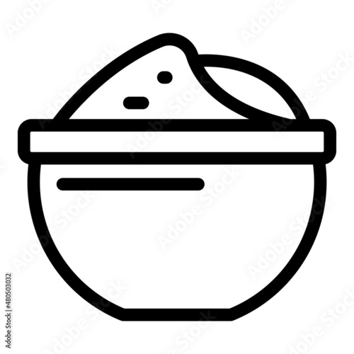 Alternative food icon outline vector. Coconut eating