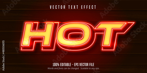 Editable text effect - very hot style