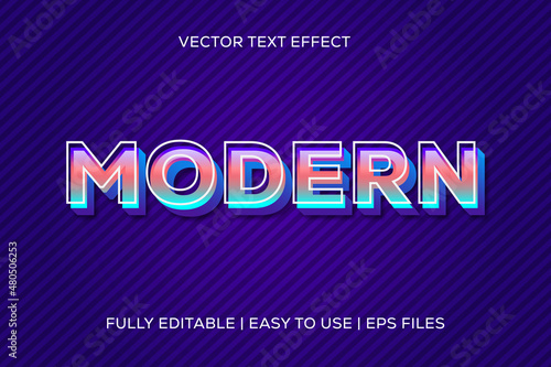 editable vector text effect modern