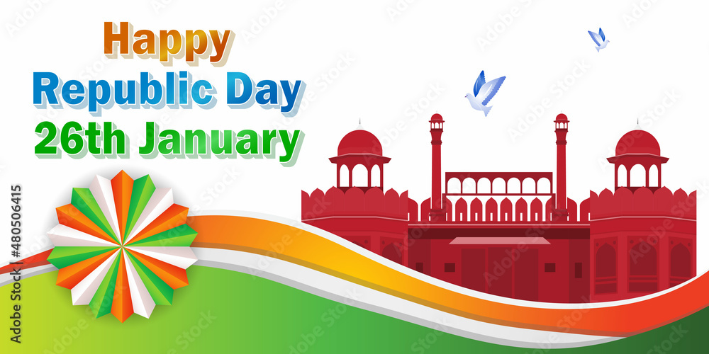 vector illustration for Indian happy republic day