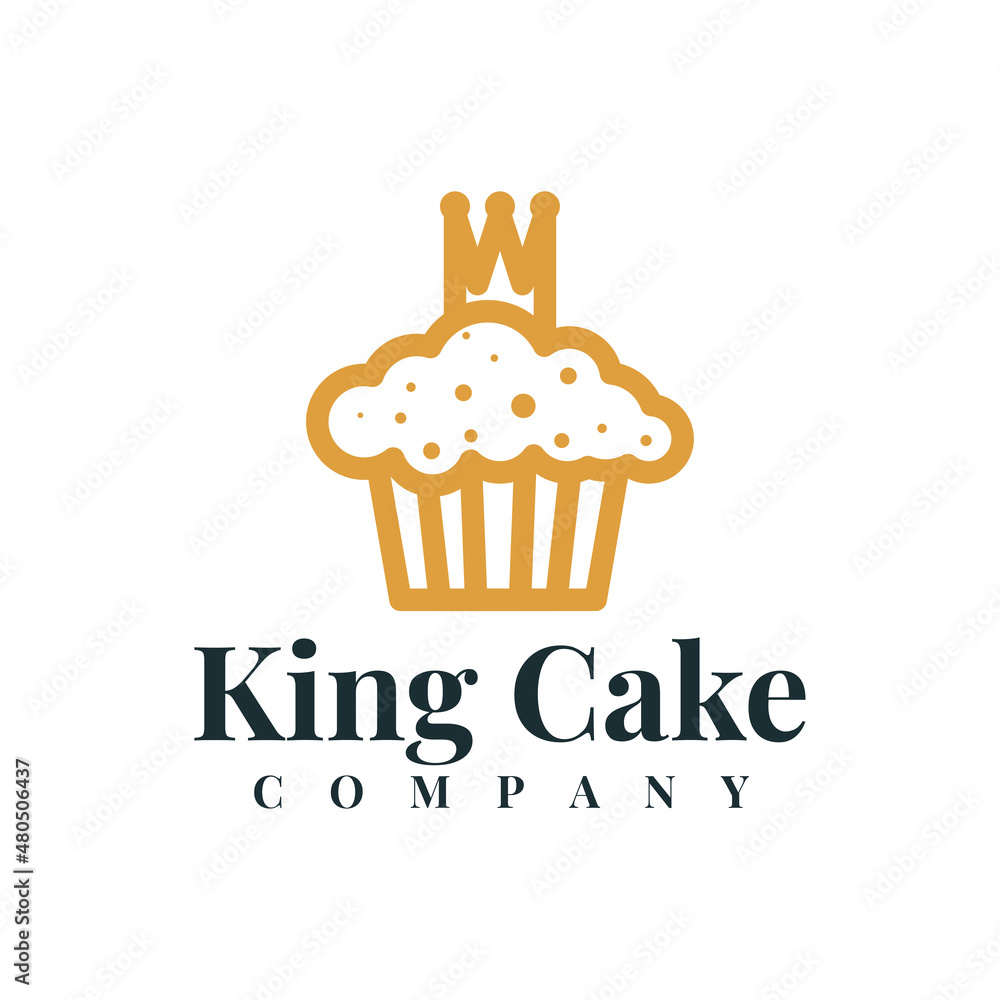 King cake company logo design