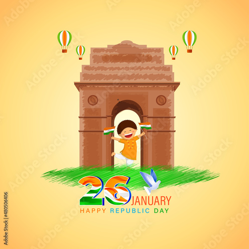 vector illustration for Indian happy republic day