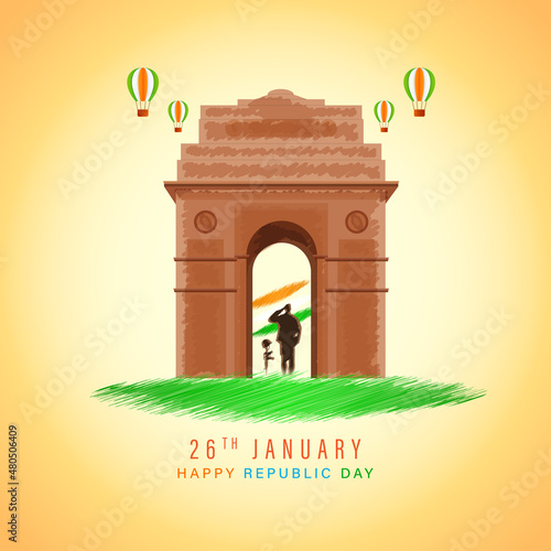 vector illustration for Indian happy republic day