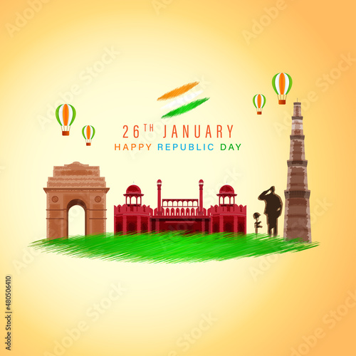 vector illustration for Indian happy republic day