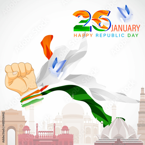 vector illustration for Indian happy republic day