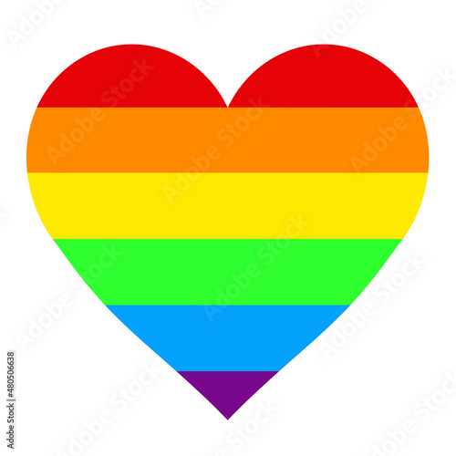 LGBT rainbow flag showing red, orange, yellow, green, blue and purple color as a heart, isolated on white background Free Download LGBT rainbow flag showing red, orange, yellow, green, blue and purple color as a heart, isolated on white background - GFXLoad