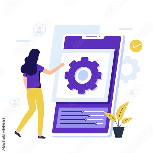 Wallpaper Mural Flat design concept of setting. Illustration for websites, landing pages, mobile applications, posters and banners.	 Torontodigital.ca