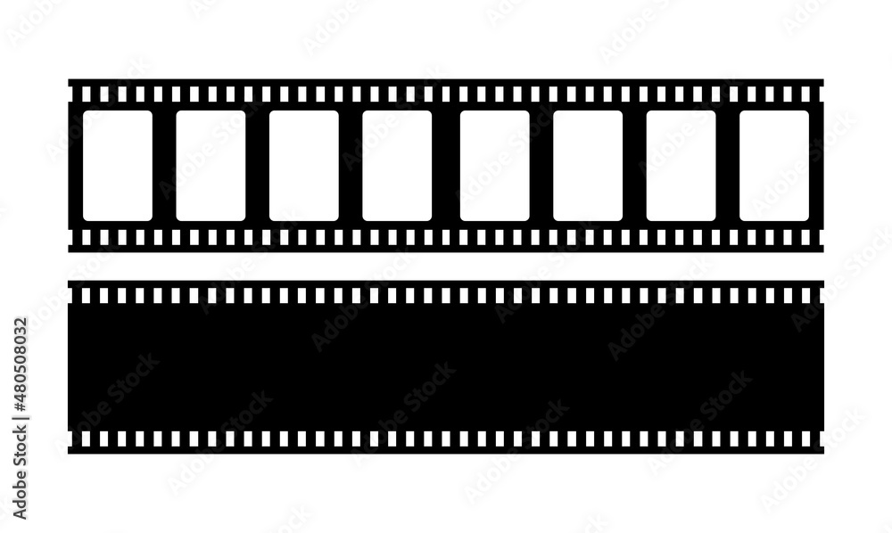 Film strip vector cartoon, movie reel