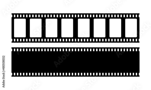 Film strip vector cartoon, movie reel