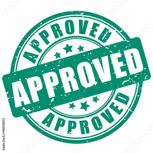 Approved rubber stamp