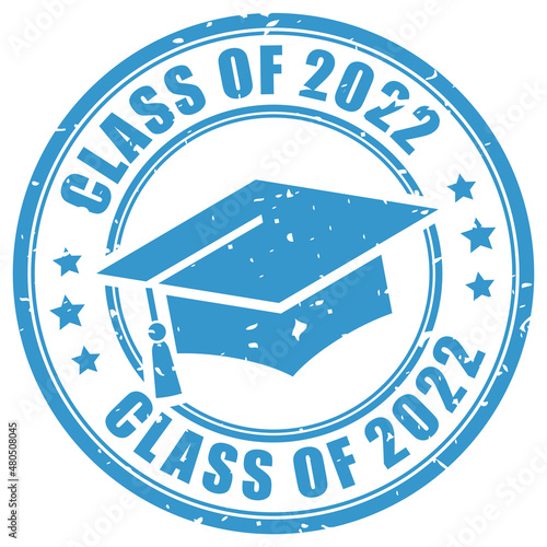Class of 2022 year grunge ink stamp