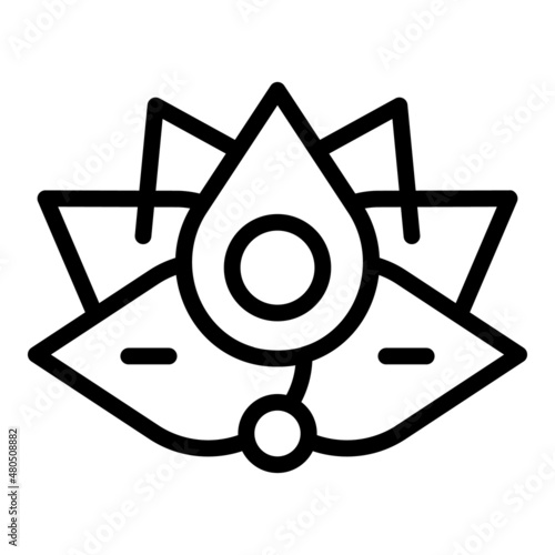 Wellness lotus icon outline vector. Relax yoga