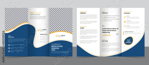 Creative corporate modern business trifold brochure template, trifold layout, a4 size brochure design.