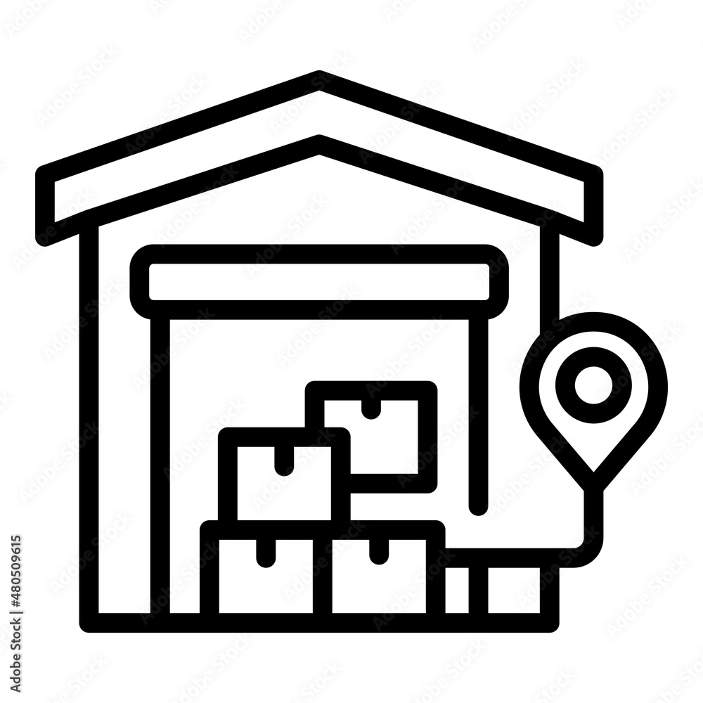 Parcel warehouse icon outline vector. Cargo export Parcel warehouse icon outline vector. Cargo export