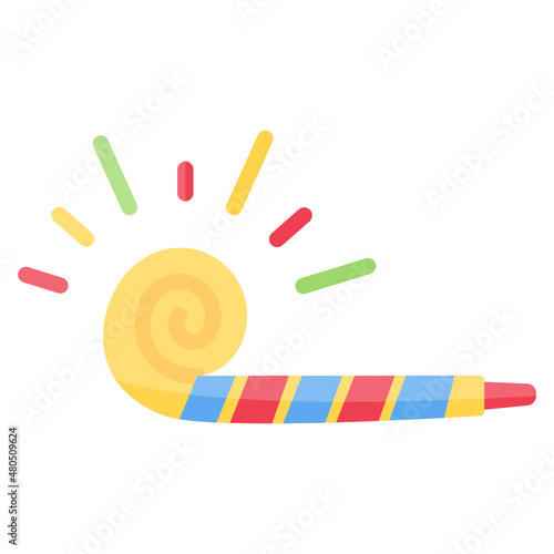 Party Blower flat icon