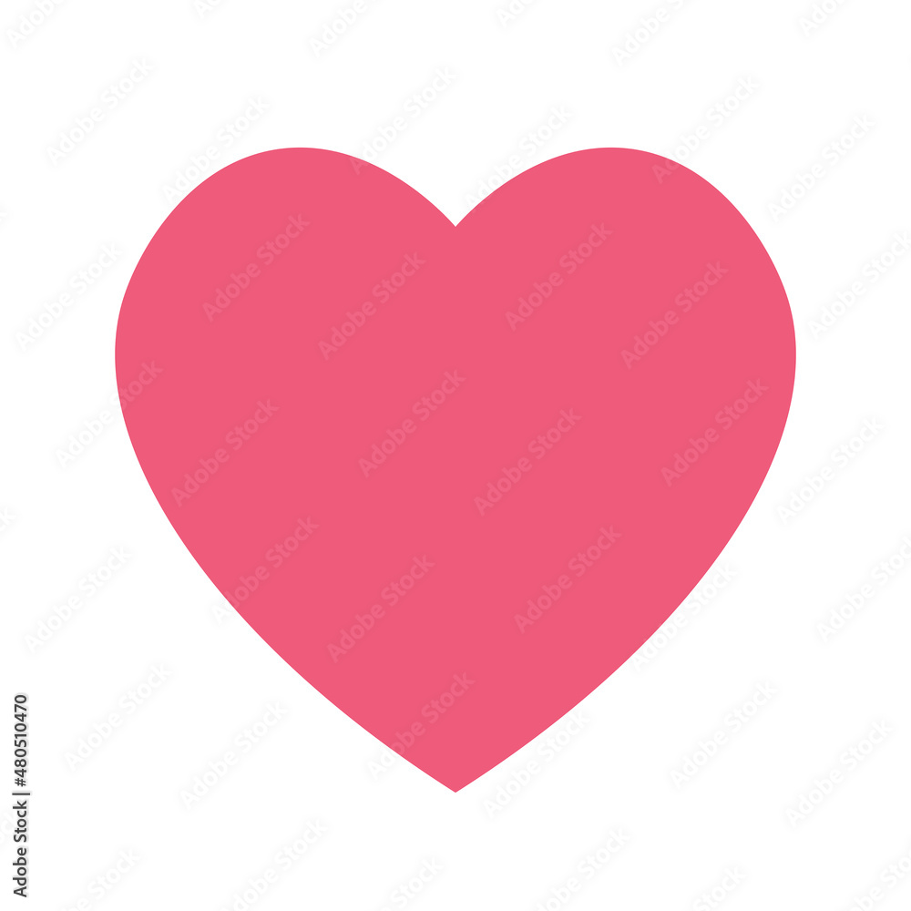 Love Symbol - Vector pink heart shape suitable for background, icon, sign, design asset, valentines day, sticker, wallpaper and illustration in general