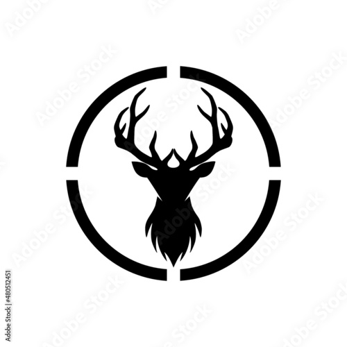 Deer Hunt Logo icon isolated on white background