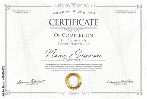 Certificate or diploma modern design template