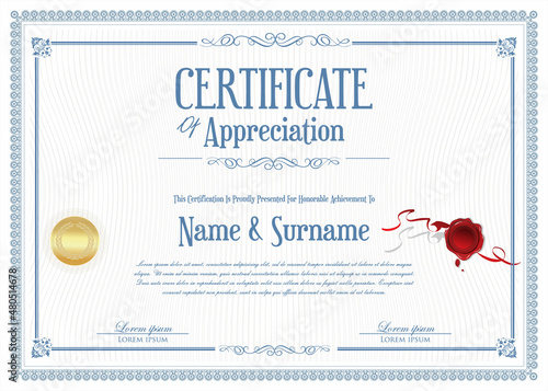 Certificate or diploma modern design template