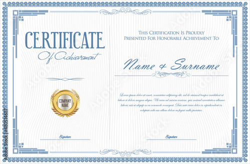 Certificate or diploma modern design template
