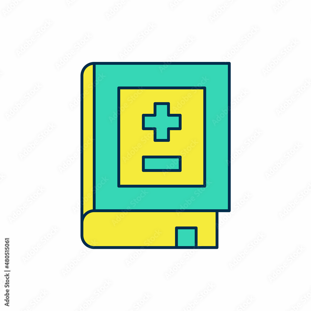 Filled outline Book with mathematics icon isolated on white background. Math book. Education concept about back to school. Vector Filled outline Book with mathematics icon isolated on white background. Math book. Education concept about back to school. Vector