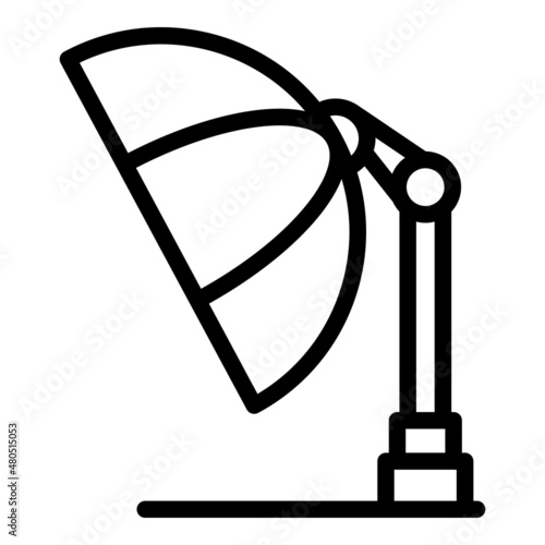 Light umbrella icon outline vector. Photo studio