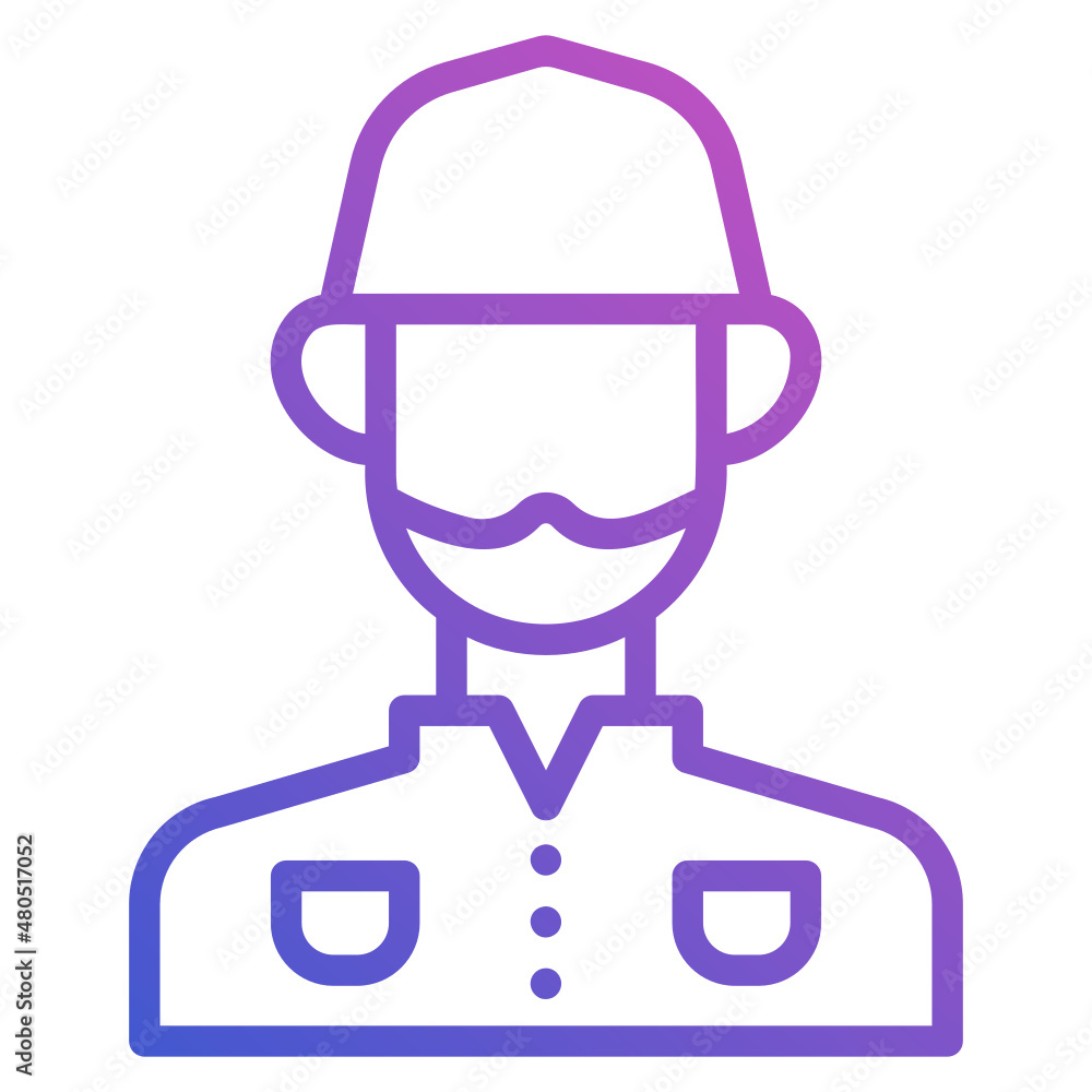 Muslim imam line gradient icon Muslim imam line gradient icon
