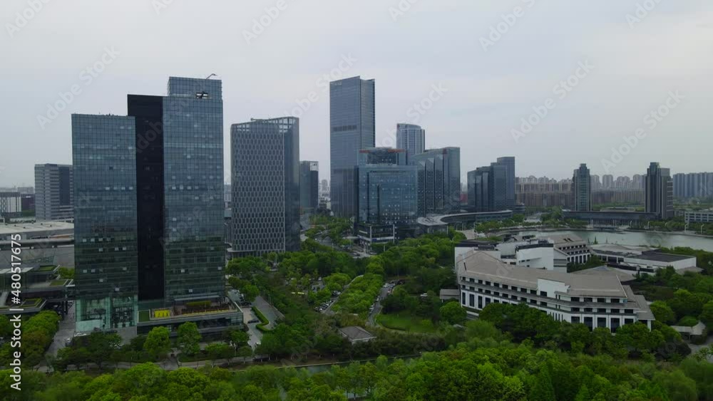 Aerial photography of office building of Suzhou East Lake International Financial Center Aerial photography of office building of Suzhou East Lake International Financial Center
