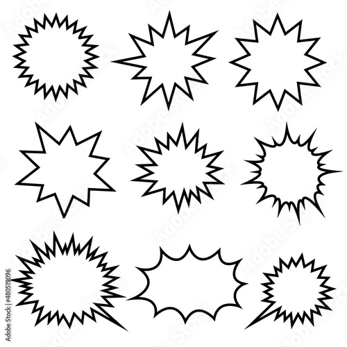 バクダン吹き出しセット（ライン）