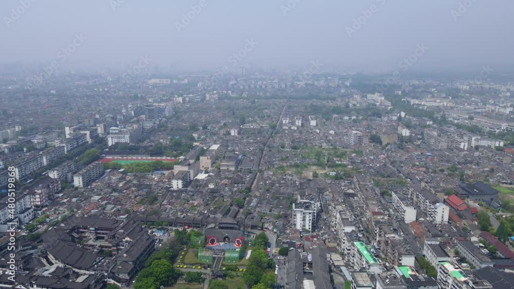 Aerial photography of Dongguan Street in Yangzhou Ancient City Aerial photography of Dongguan Street in Yangzhou Ancient City