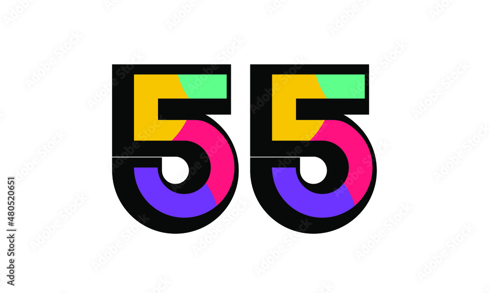 55 New Number Modern Fresh Color Youth 55 New Number Modern Fresh Color Youth